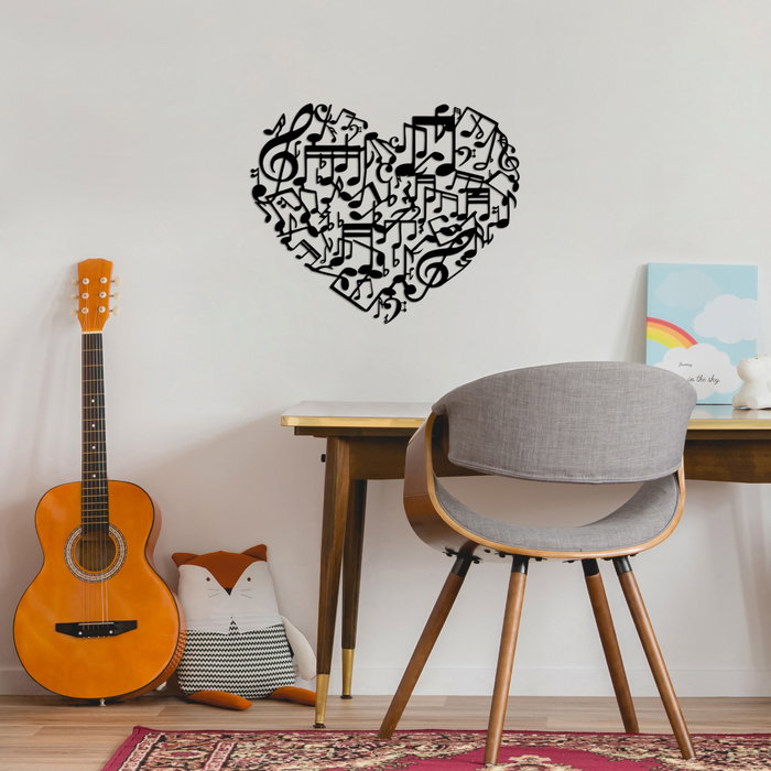 Wallity Musical Love - 507 Escultura de pared decorativa de metal negra Wallity Musical Love - 507 Escultura de pared decorativa de metal negra